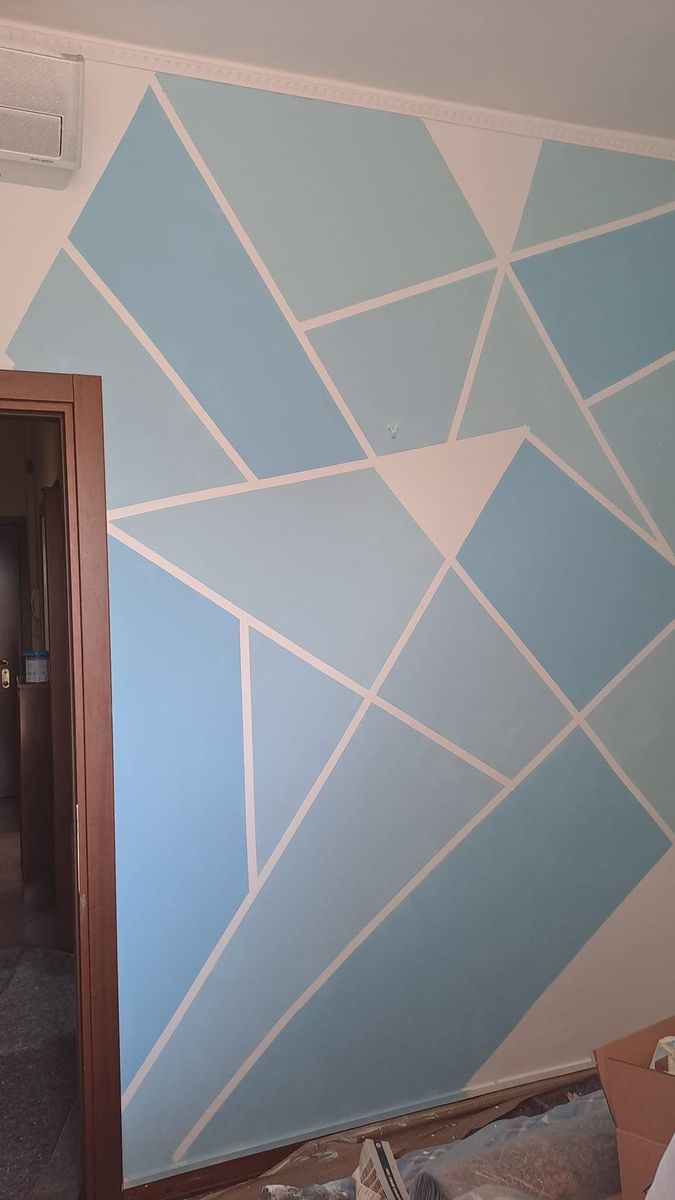 Parete decorativa a geometrie